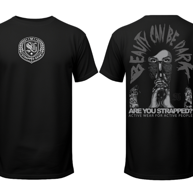 Dark Beauty Tee - Artistic Graphic Streetwear by Strapped Gear